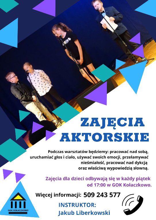 Plakat zajęć aktorskich