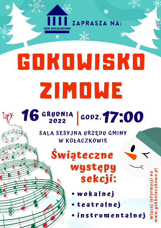 Plakat na GOKOWISKO zimowe