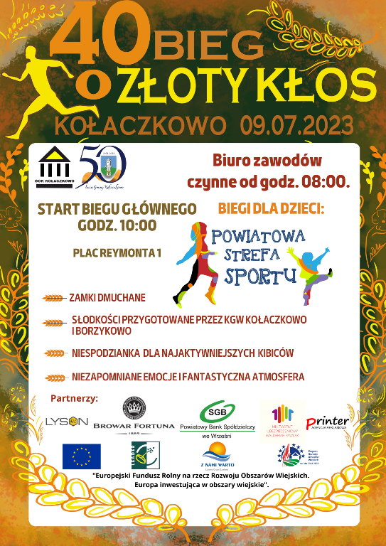 Plakat 40 Biegu o Złoty Kłos