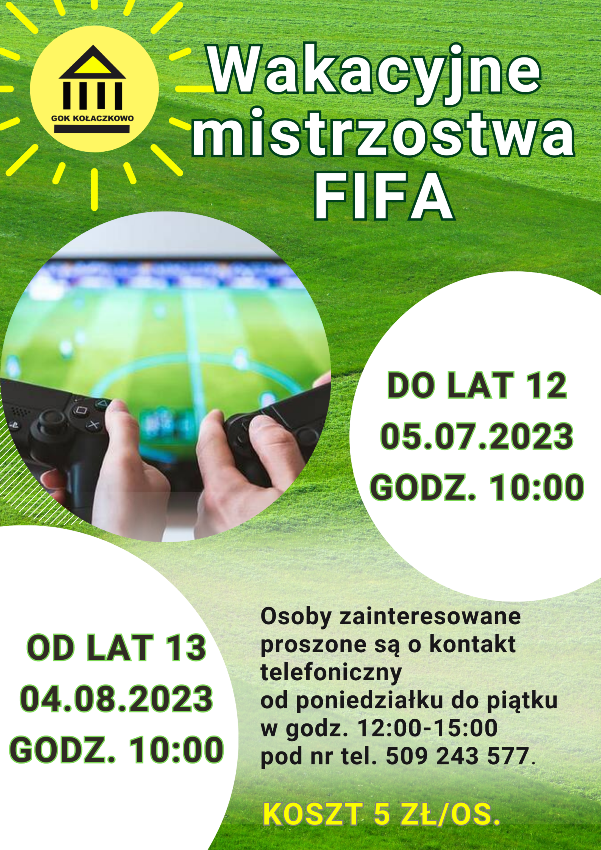Plakat na wakacyjny turniej FIFY