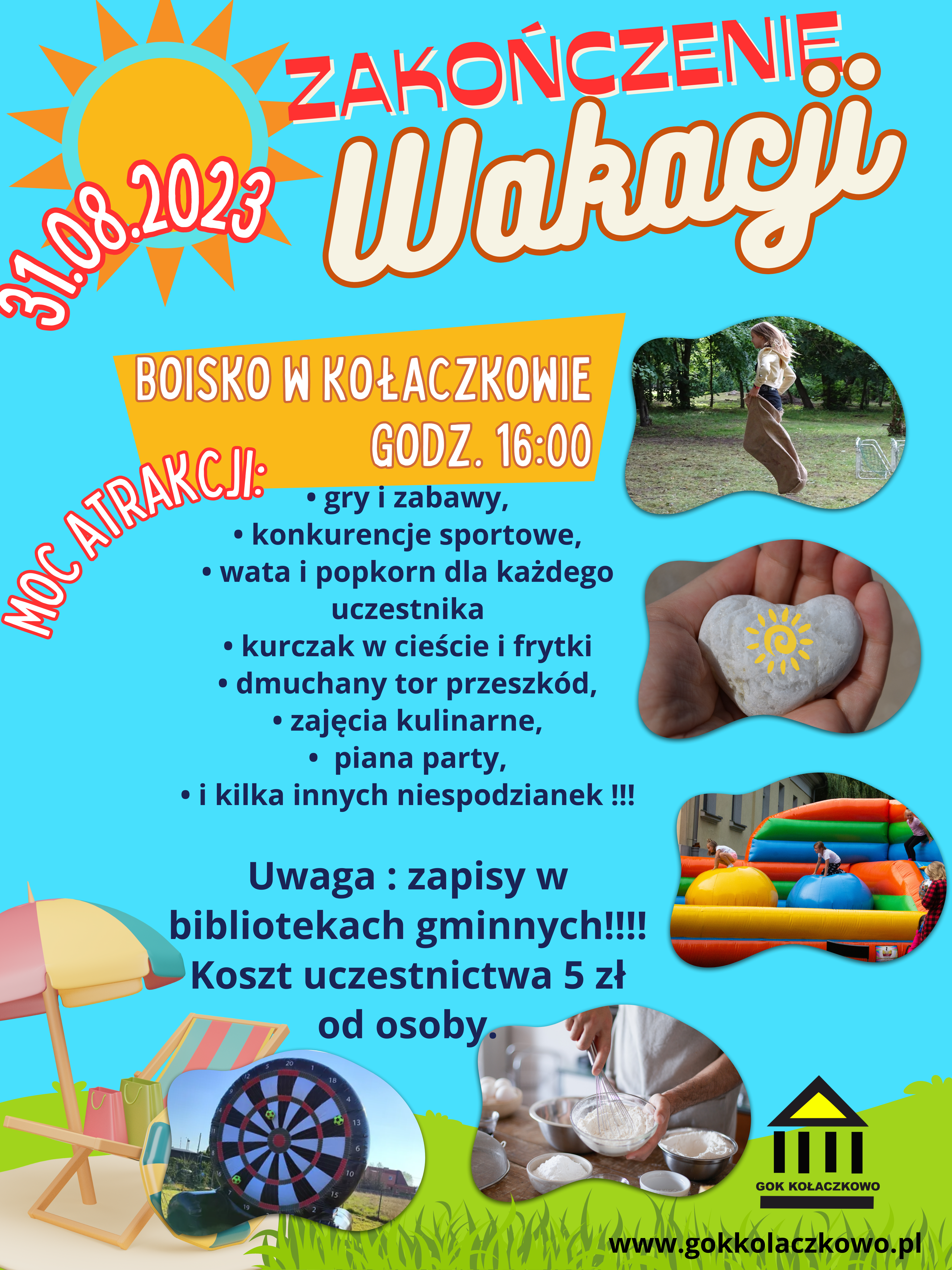 plakat na zakończenie wakacji 