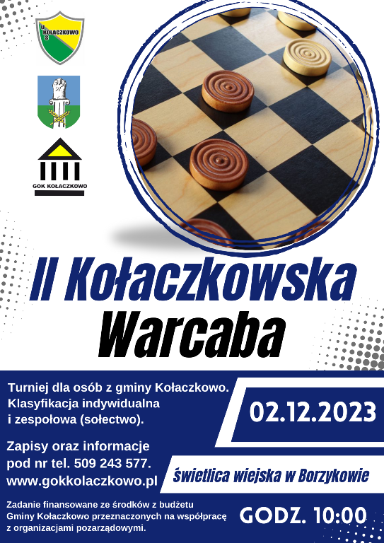 Plakat na turniej warcabowy 2023