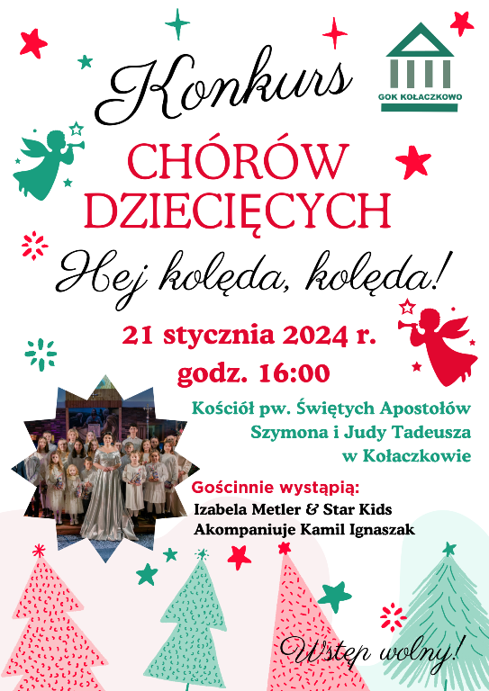Plakat konkursu chórków dziecięcych 2024