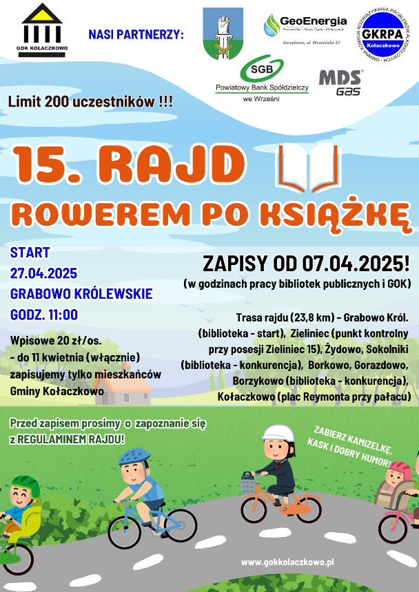 Plakat rajdu rowerowego