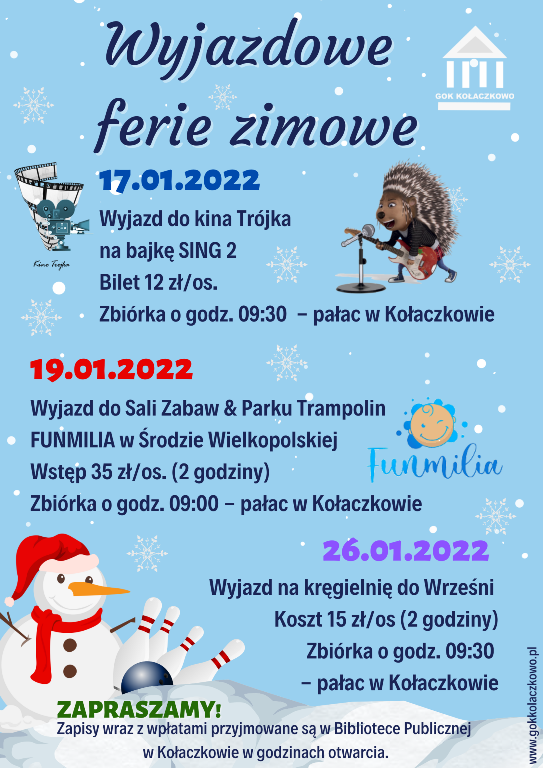 Plakat na ferie
