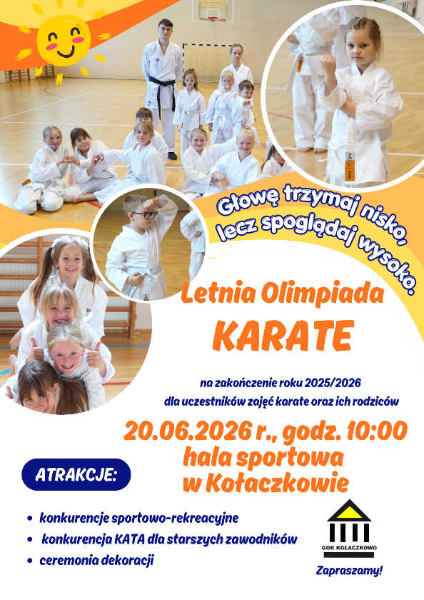 Plakat sekcji karate